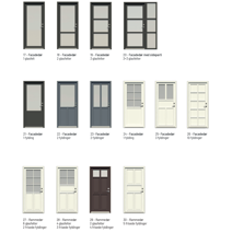 Eksempler på design til rammedøre